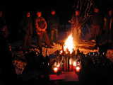 Weinproben und Spiele in der Natur